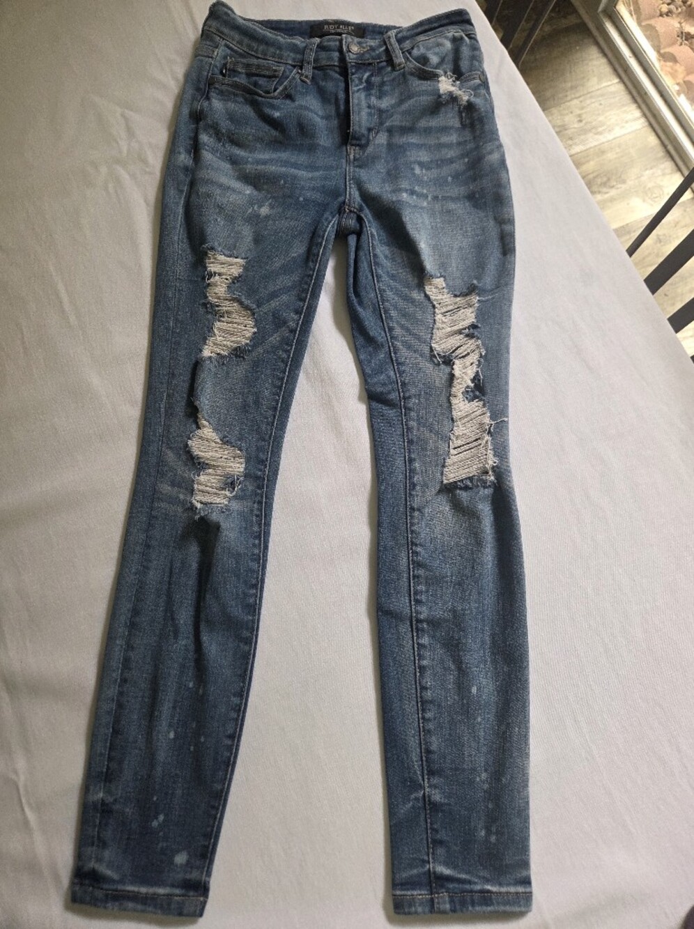 Judy Blue Women's Mid Rise Skinny Stretch Jeans Dark Wash Size 3/26